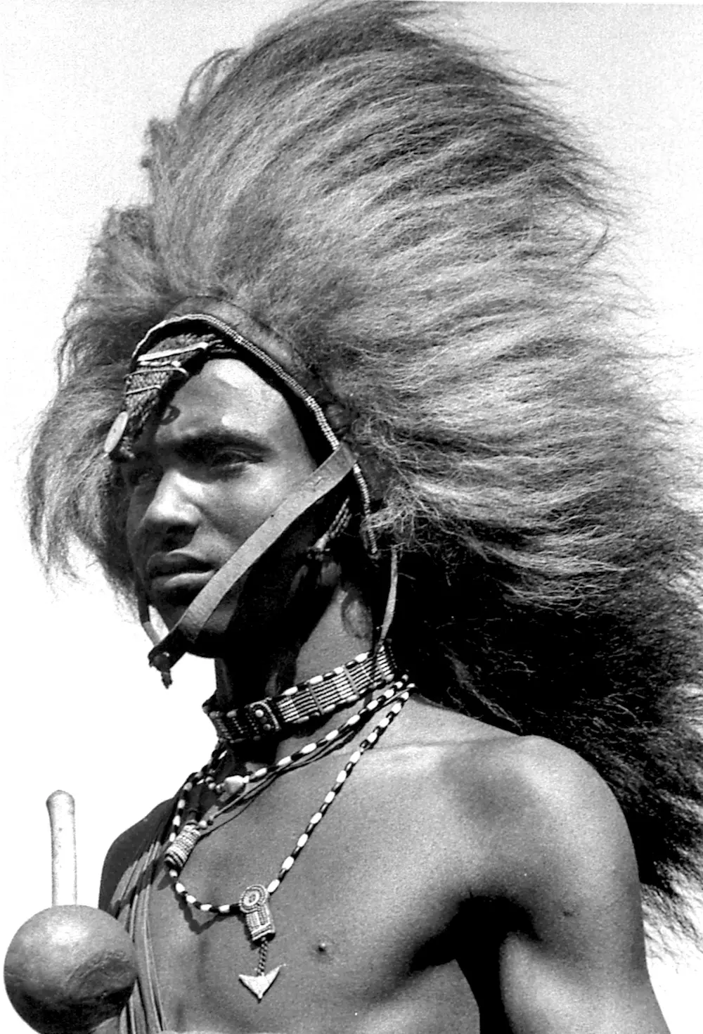 Maasai Warrior Lions Mane with Rungu