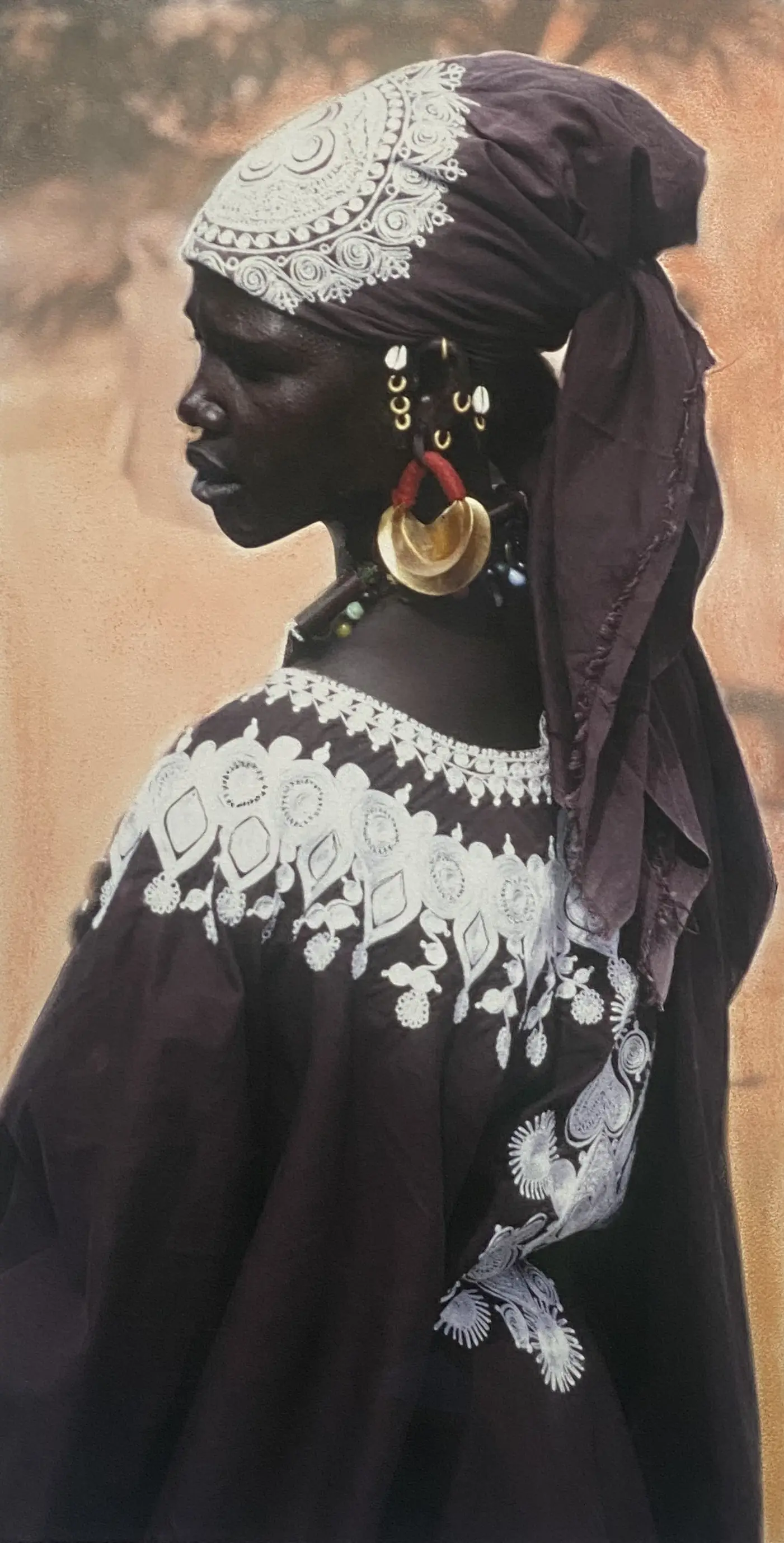 Fulani Foulard (Hand Coloured)