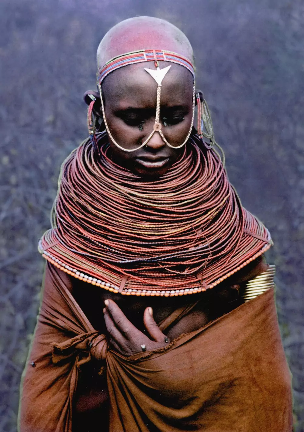 Pensive Maasai Bride