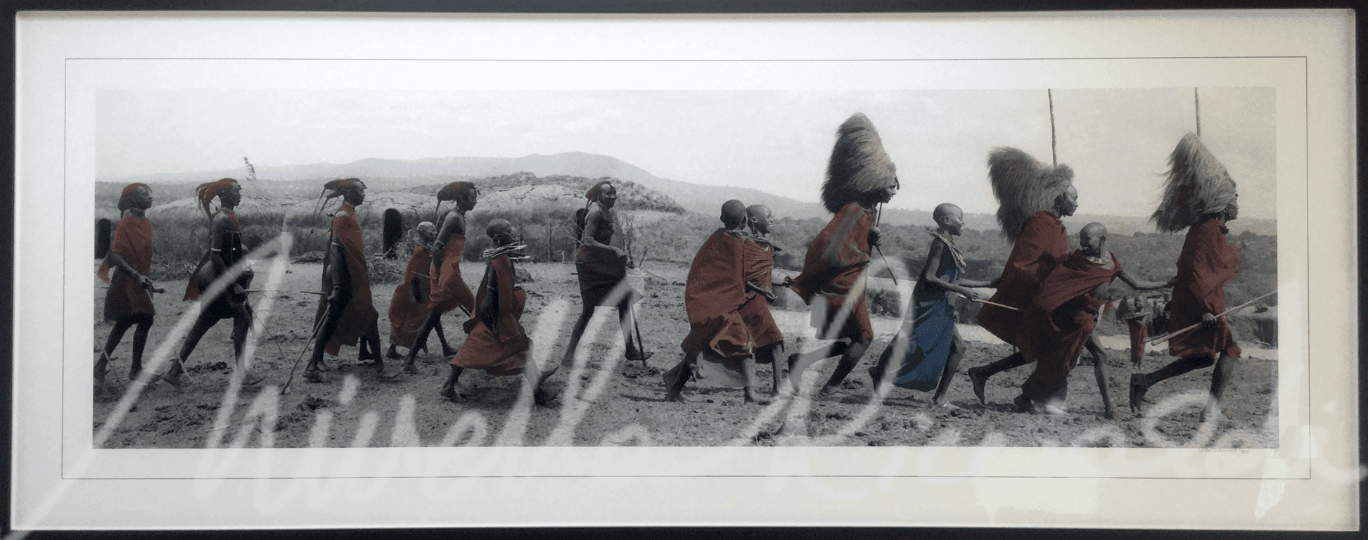 Maasai walking to ceremony
