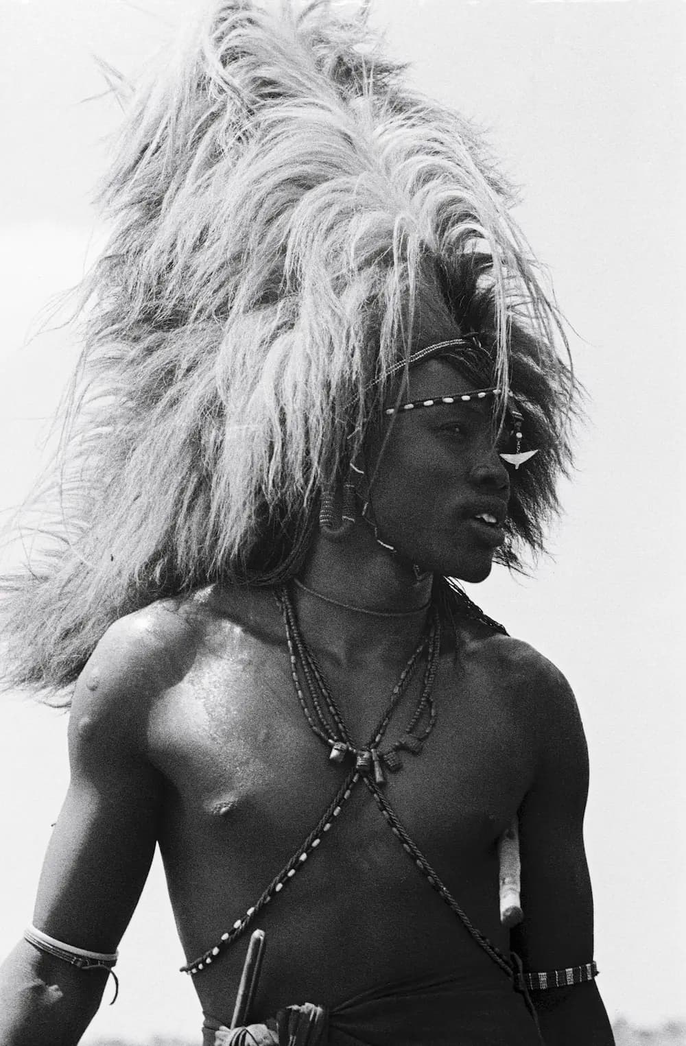 Maasai Warrior with Lion Mane Headdress